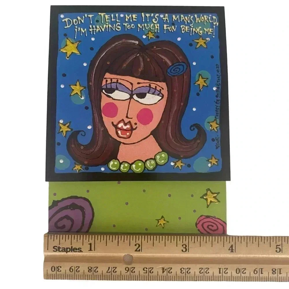 FRIENDSHIP Funny Brunette Girl Greeting Cards VTG Leanin' Tree‎ Lori Wiseman NOS
